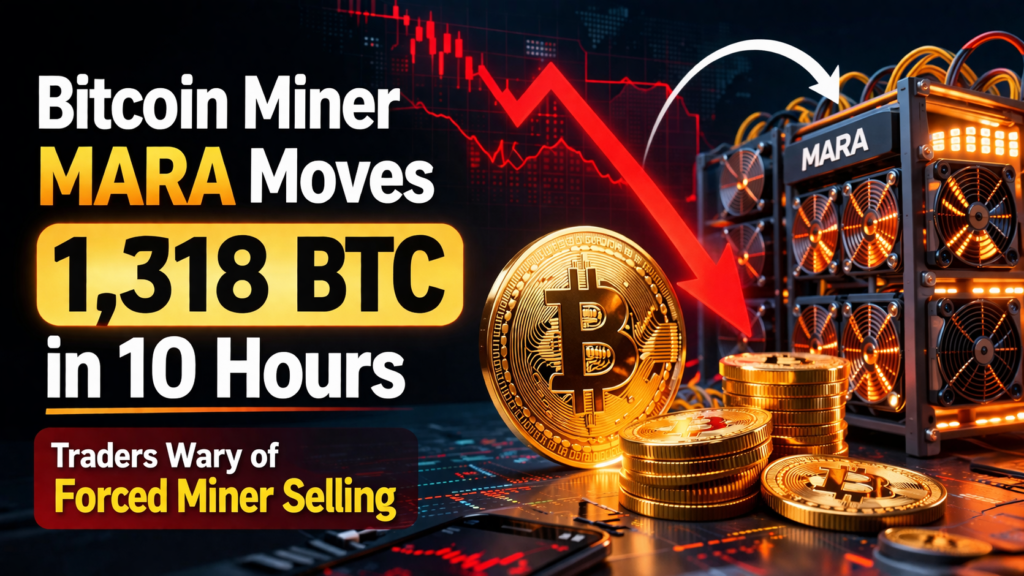 Bitcoin Miner MARA Moves 1,318 BTC in 10 Hours, Traders Wary of Forced Miner Selling