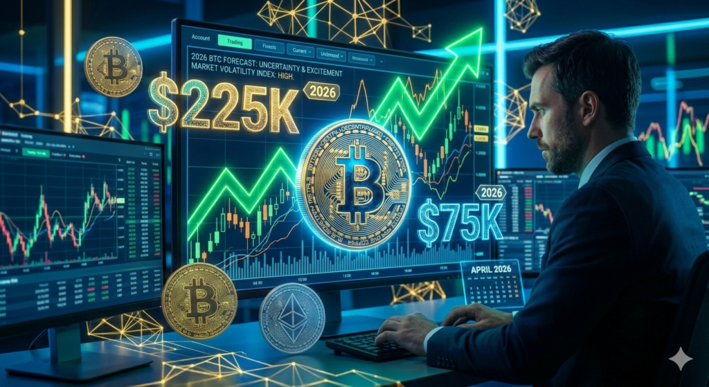 Bitcoin Price Prediction 2026 Can BTC Hit $225K or Will Fall to $75K?