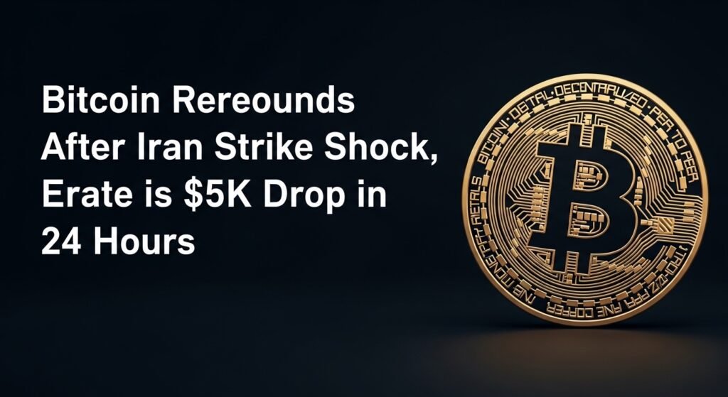 Bitcoin Rebounds After Iran Strike Shock, Erases $5K Drop in 24 Hours
