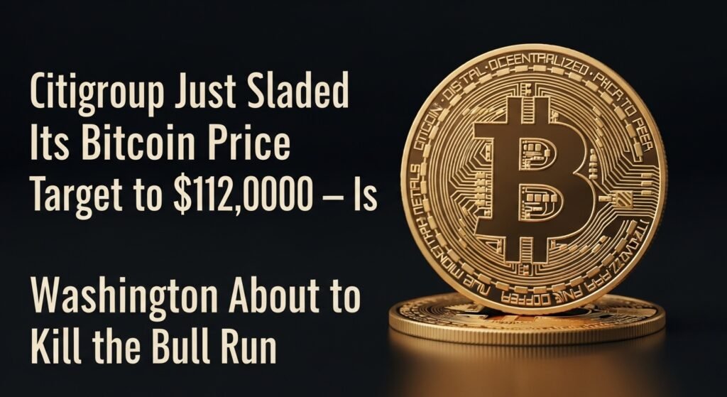 Citigroup Just Slashed Its Bitcoin Price Target to $112,000 — Is Washington About to Kill the Bull Run