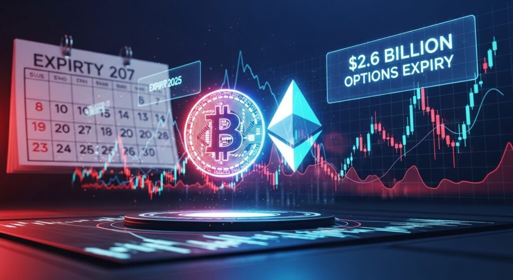 Crypto News Today $2.6 Billion Options Expiry With Volatility Expected