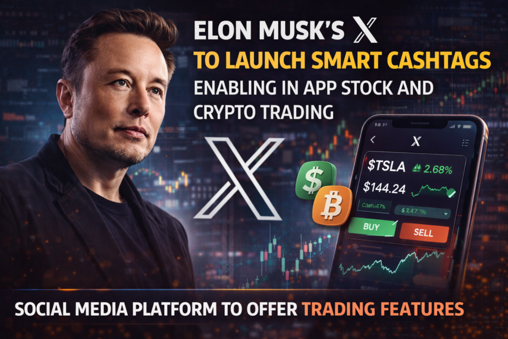 Elon Musk’s X to Launch Smart Cashtags Enabling In-App Stock and Crypto Trading