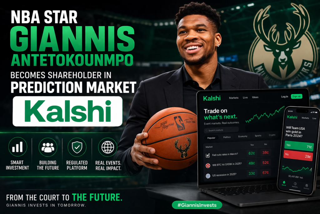 NBA Star Giannis Antetokounmpo Becomes Shareholder in Prediction Market Kalshi