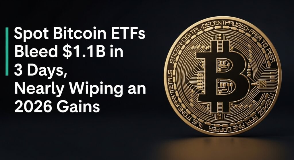 Spot Bitcoin ETFs Bleed $1.1B in 3 Days, Nearly Wiping Out 2026 Gains