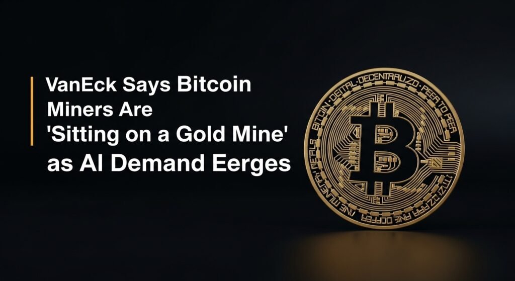 VanEck Says Bitcoin Miners Are ‘Sitting on a Gold Mine’ as AI Demand Surges